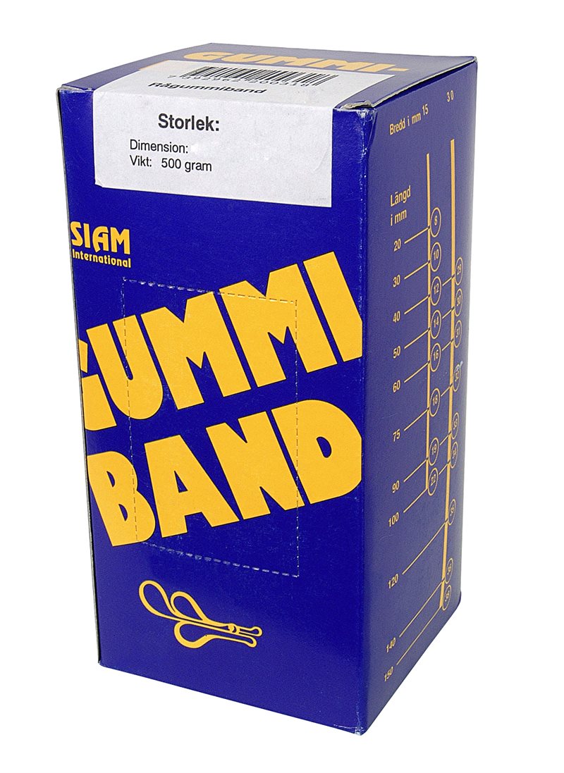 Gummiband nr. 18   75x1,5mm (500g)