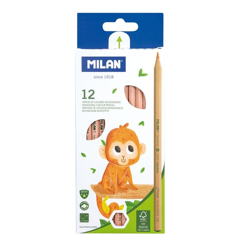 Milan färgpenna natur 12 p