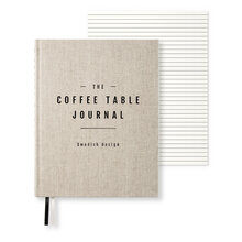 Coffee Table Journal Clean Rough Linen